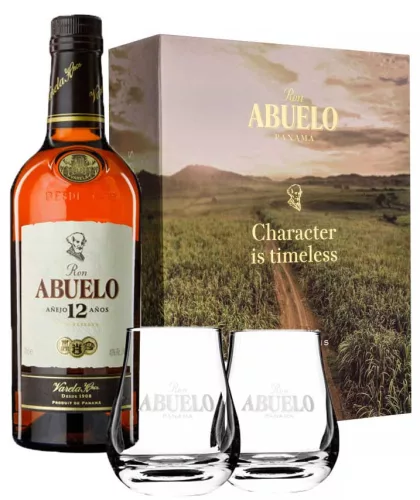Abuelo 12 éves Rum + 2 Pohár 0,7L