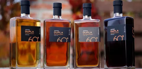 Árpád Dupla Ágyas Cigánymeggy Pálinka (DD+2 Tulipán Pohár) 0,5L