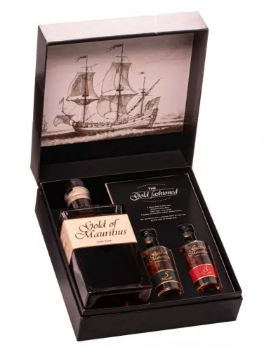 Gold of Mauritius Dark Rum + 2 db mini 0,7L